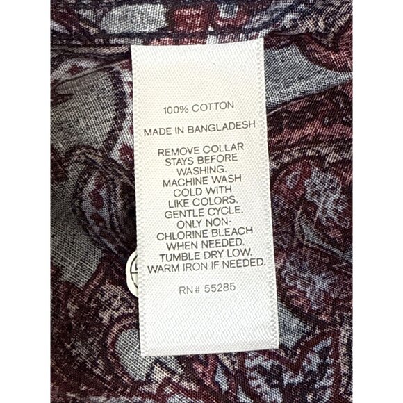 Express Men’s Shirt S Blue Red Floral Extra Slim Button Up Down Long Sleeve - Picture 4 of 9